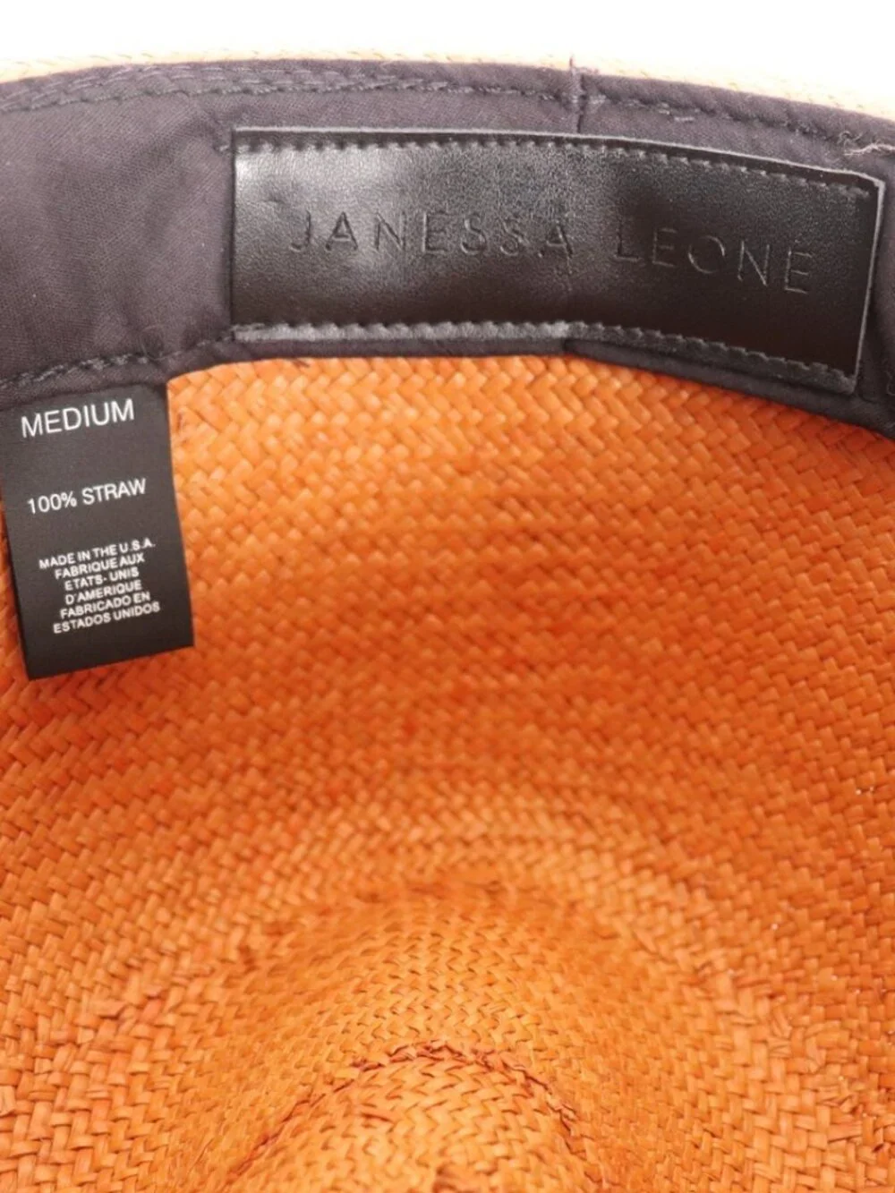 Janessa Leone Panton Short Brim Panama Straw Hat